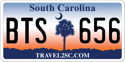 SC license plate BTS656