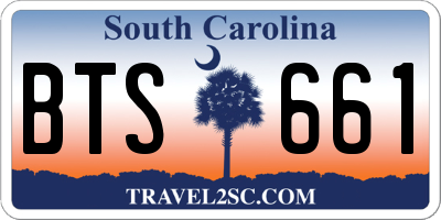 SC license plate BTS661