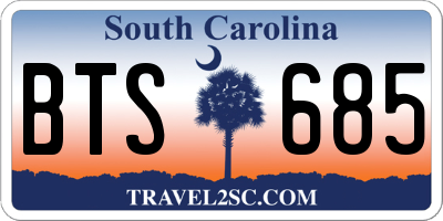 SC license plate BTS685