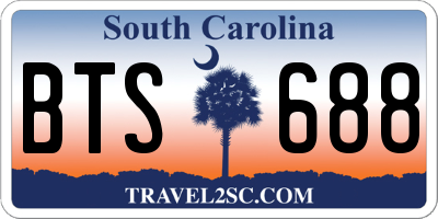 SC license plate BTS688