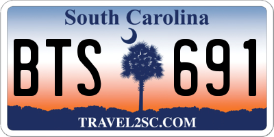 SC license plate BTS691
