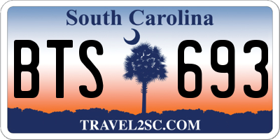 SC license plate BTS693