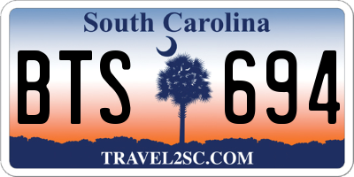 SC license plate BTS694