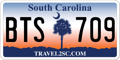 SC license plate BTS709