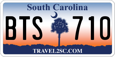 SC license plate BTS710