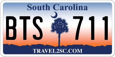 SC license plate BTS711