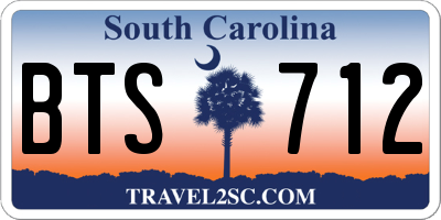 SC license plate BTS712