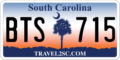 SC license plate BTS715