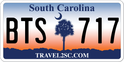 SC license plate BTS717
