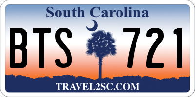 SC license plate BTS721