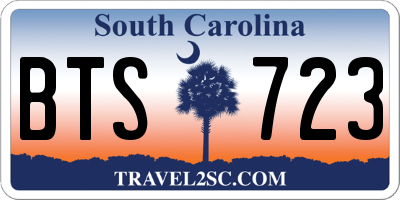 SC license plate BTS723