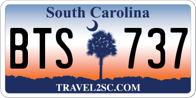 SC license plate BTS737