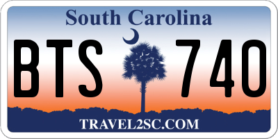 SC license plate BTS740