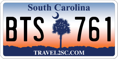 SC license plate BTS761