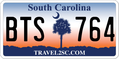 SC license plate BTS764
