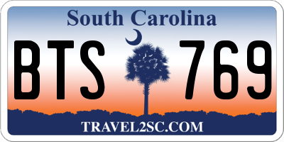 SC license plate BTS769