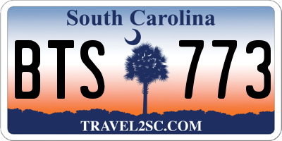 SC license plate BTS773