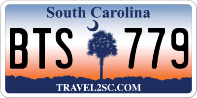 SC license plate BTS779