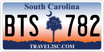 SC license plate BTS782