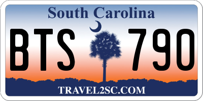 SC license plate BTS790