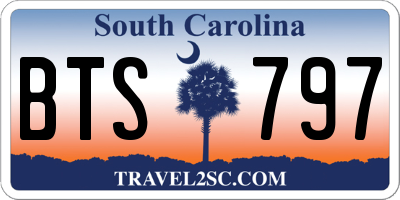 SC license plate BTS797