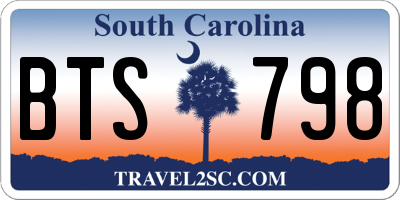 SC license plate BTS798