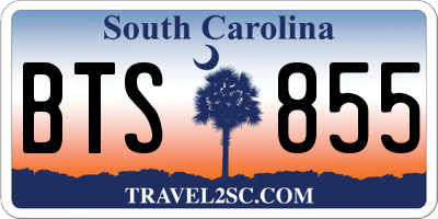 SC license plate BTS855