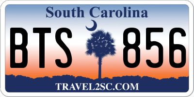 SC license plate BTS856