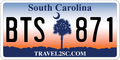 SC license plate BTS871