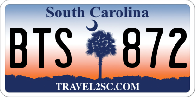 SC license plate BTS872