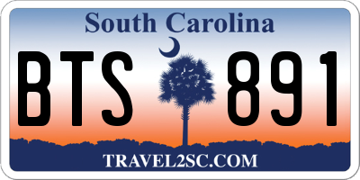 SC license plate BTS891