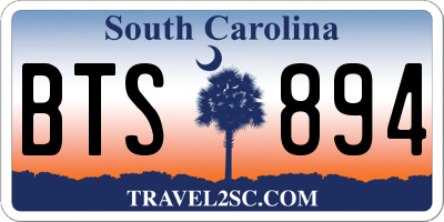 SC license plate BTS894
