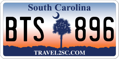 SC license plate BTS896