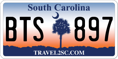 SC license plate BTS897