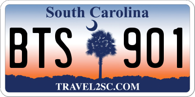 SC license plate BTS901