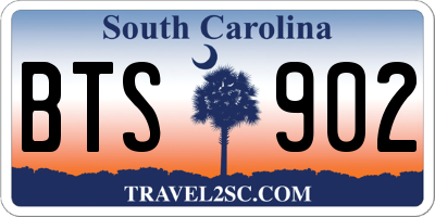 SC license plate BTS902