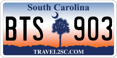 SC license plate BTS903
