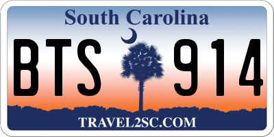 SC license plate BTS914