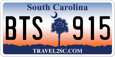 SC license plate BTS915