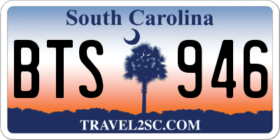 SC license plate BTS946