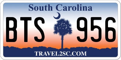 SC license plate BTS956