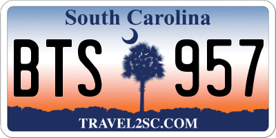 SC license plate BTS957