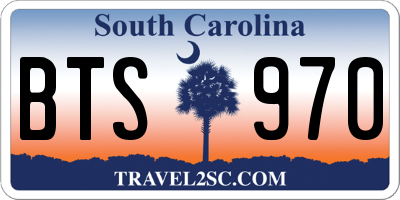 SC license plate BTS970