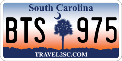 SC license plate BTS975