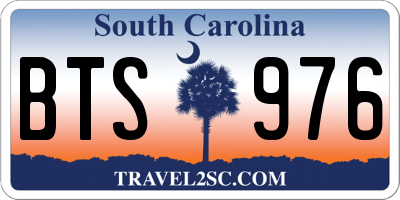 SC license plate BTS976