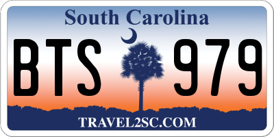 SC license plate BTS979