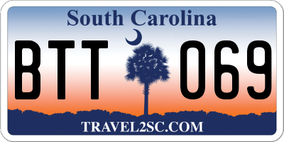 SC license plate BTT069