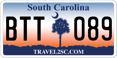 SC license plate BTT089
