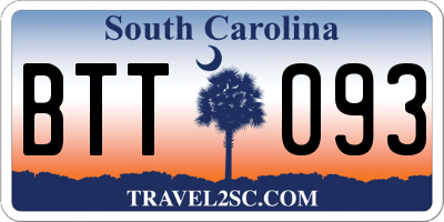 SC license plate BTT093