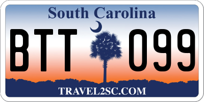 SC license plate BTT099